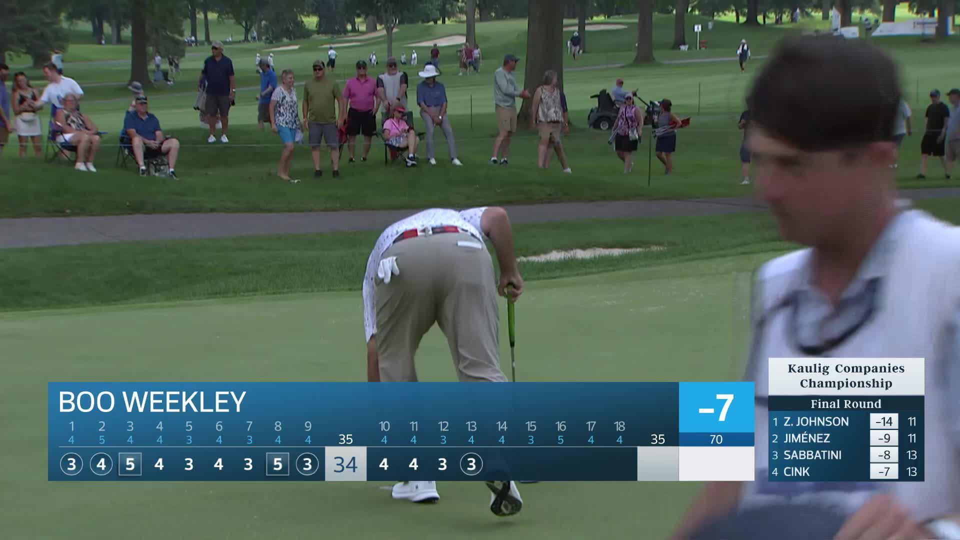 Boo Weekley makes birdie on No. 13 at Kaulig Companies Championship