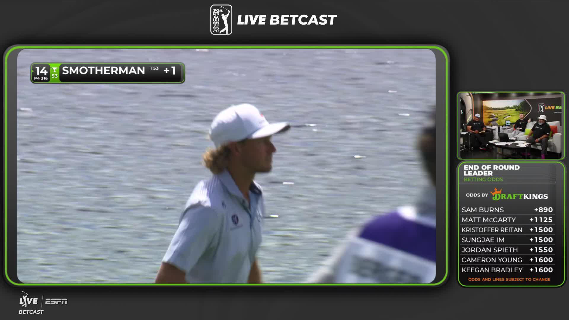 Austin Smotherman sinks 5-foot birdie putt on No. 14 at Truist Championship