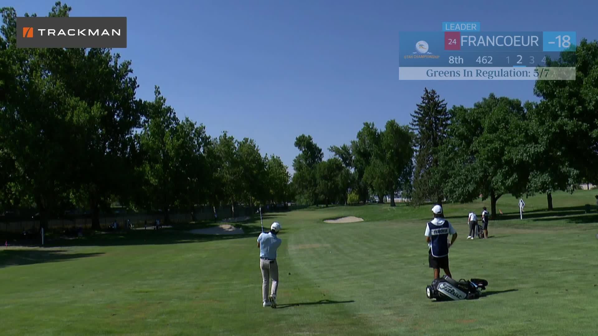 Chris Francoeur makes birdie on No. 8 at Utah Championship