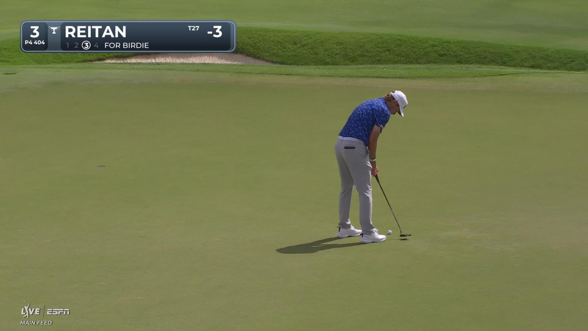 Kristoffer Reitan's 105-yard approach sets up birdie on No. 3 at TOUR Championship