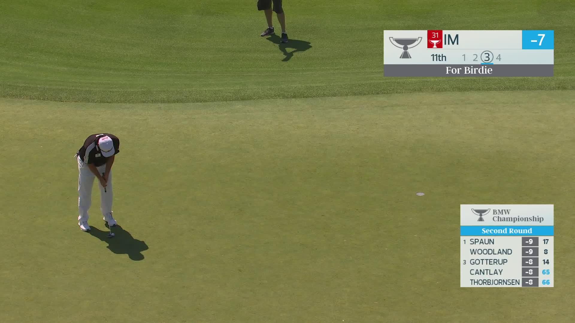 Sungjae Im sinks 14-foot putt for birdie on No. 11 at BMW Championship