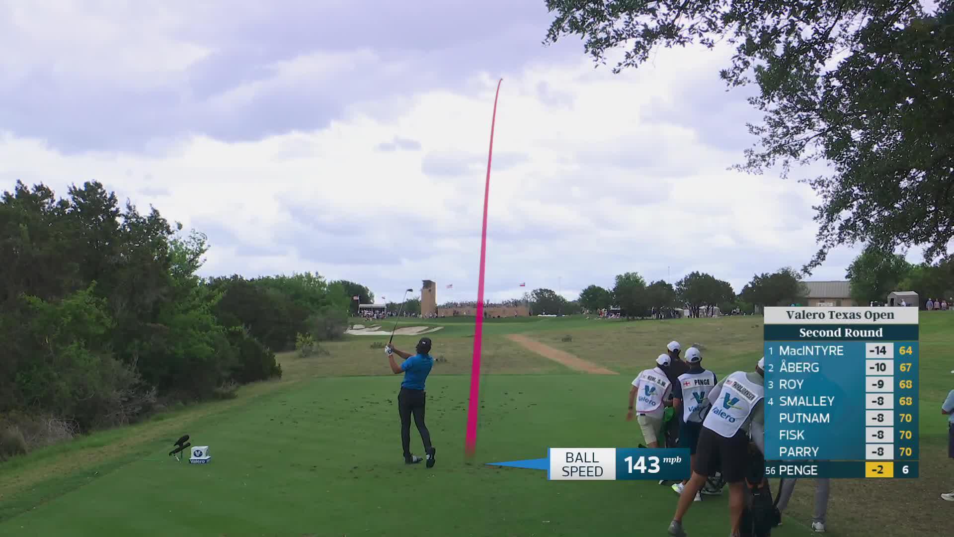 Marco Penge nearly aces No. 7, sets up birdie at Valero