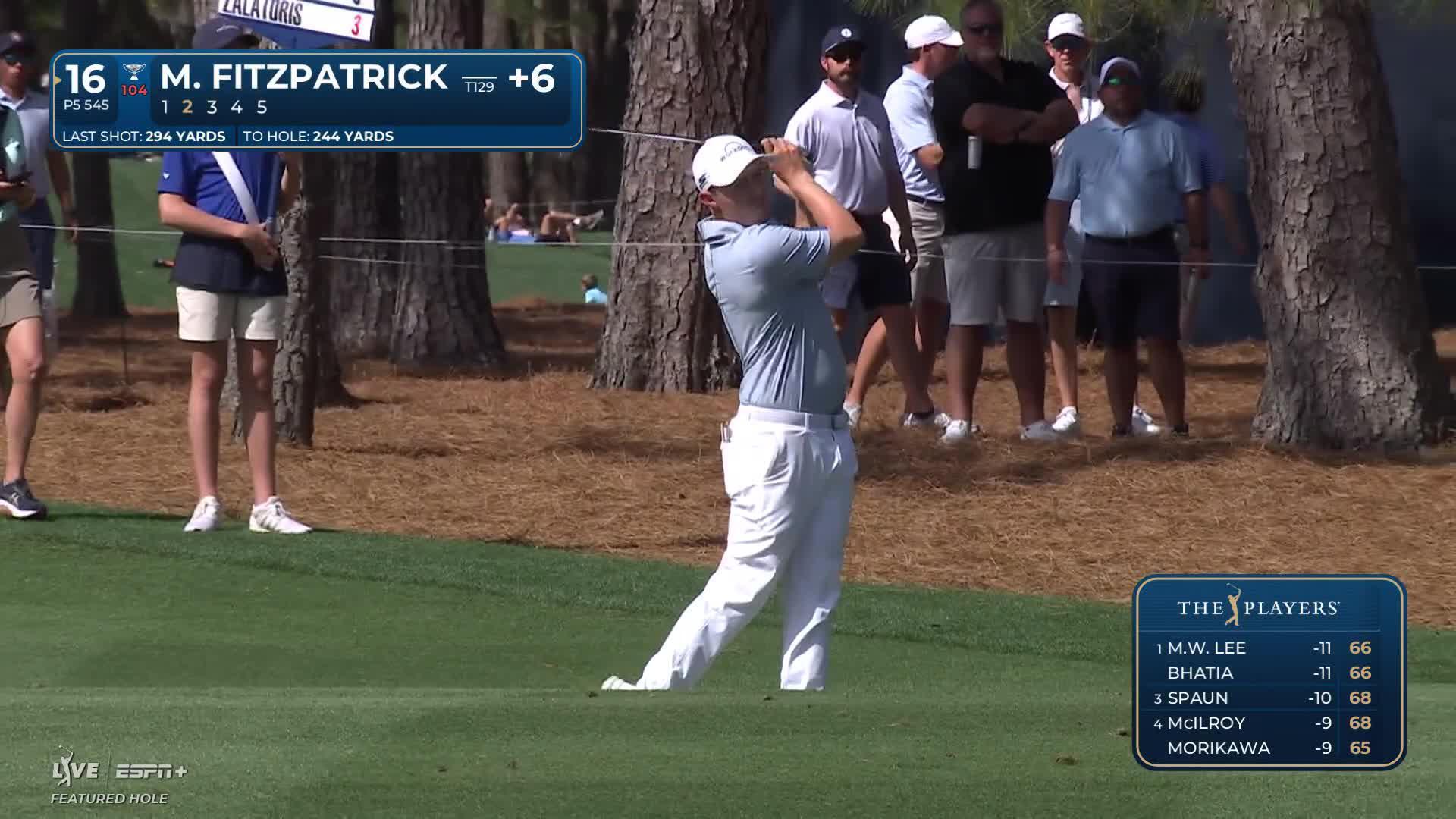 Matt Fitzpatrick reaches in two to set up birdie at THE PLAYERS