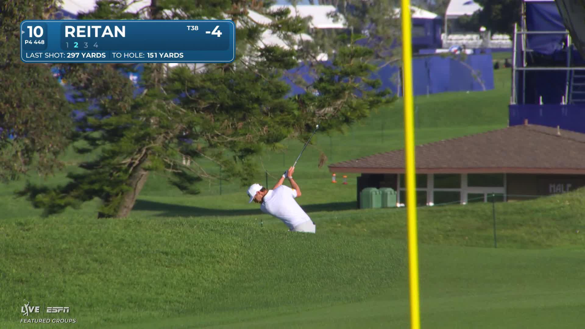 Kristoffer Reitan hits 149-yard approach to 4 feet, sets up birdie on No. 10 at Farmers