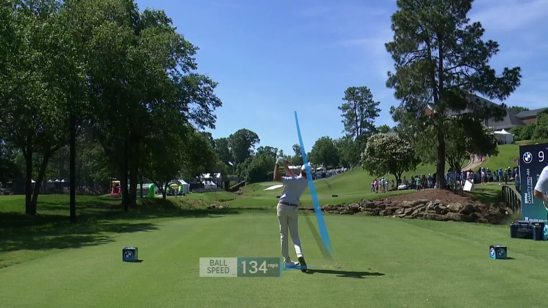 Davis Shore makes birdie on No. 9 at BMW Charity Pro-Am