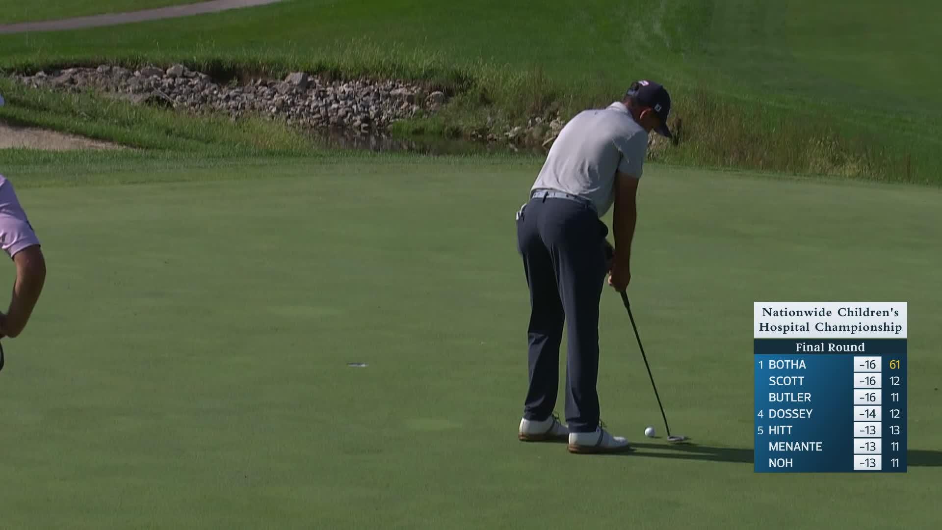 Dylan Menante makes birdie on No. 12 at Nationwide Children's