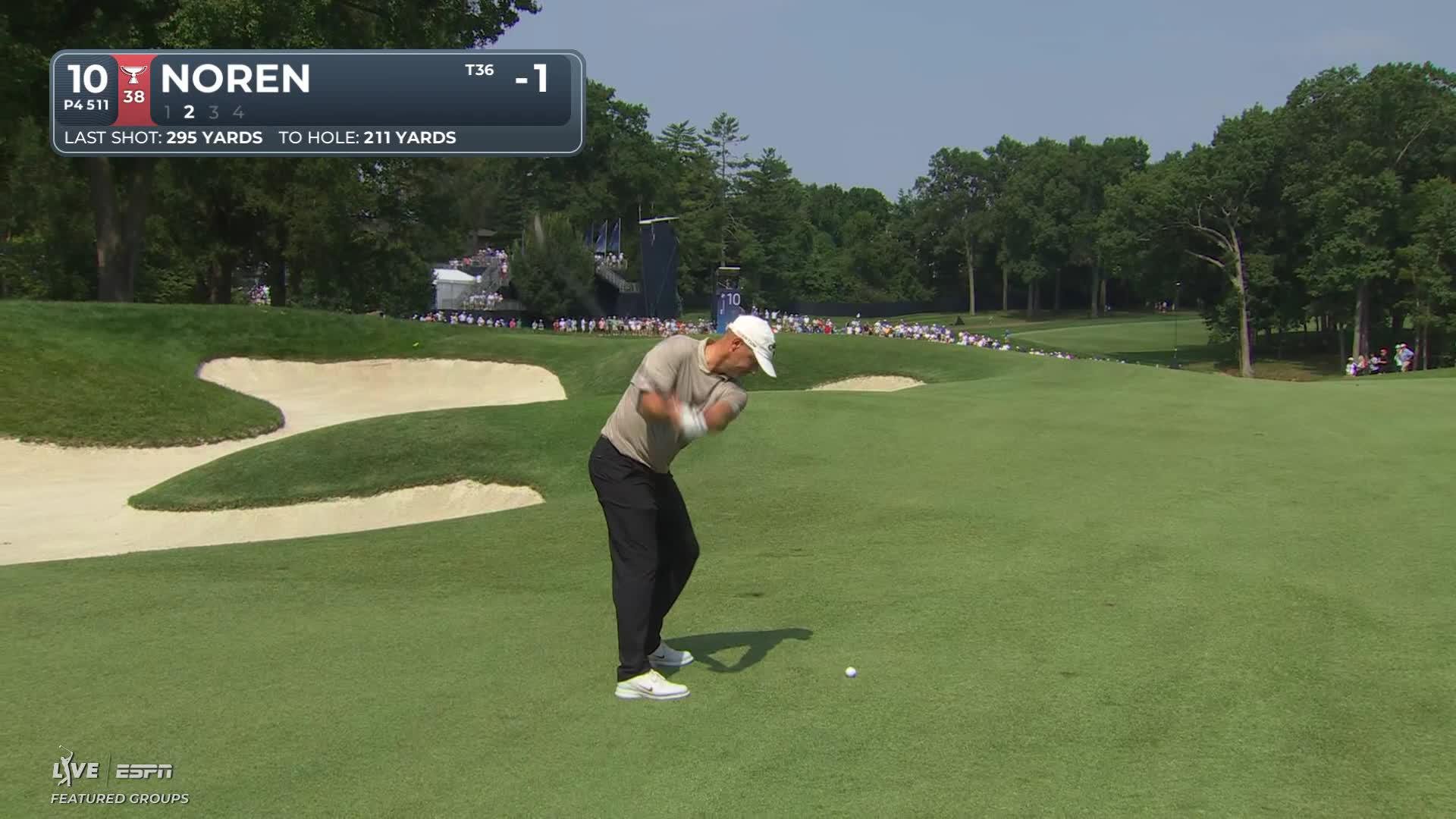 Alex Noren's 214-yard approach sets up birdie on No. 10 at BMW Championship