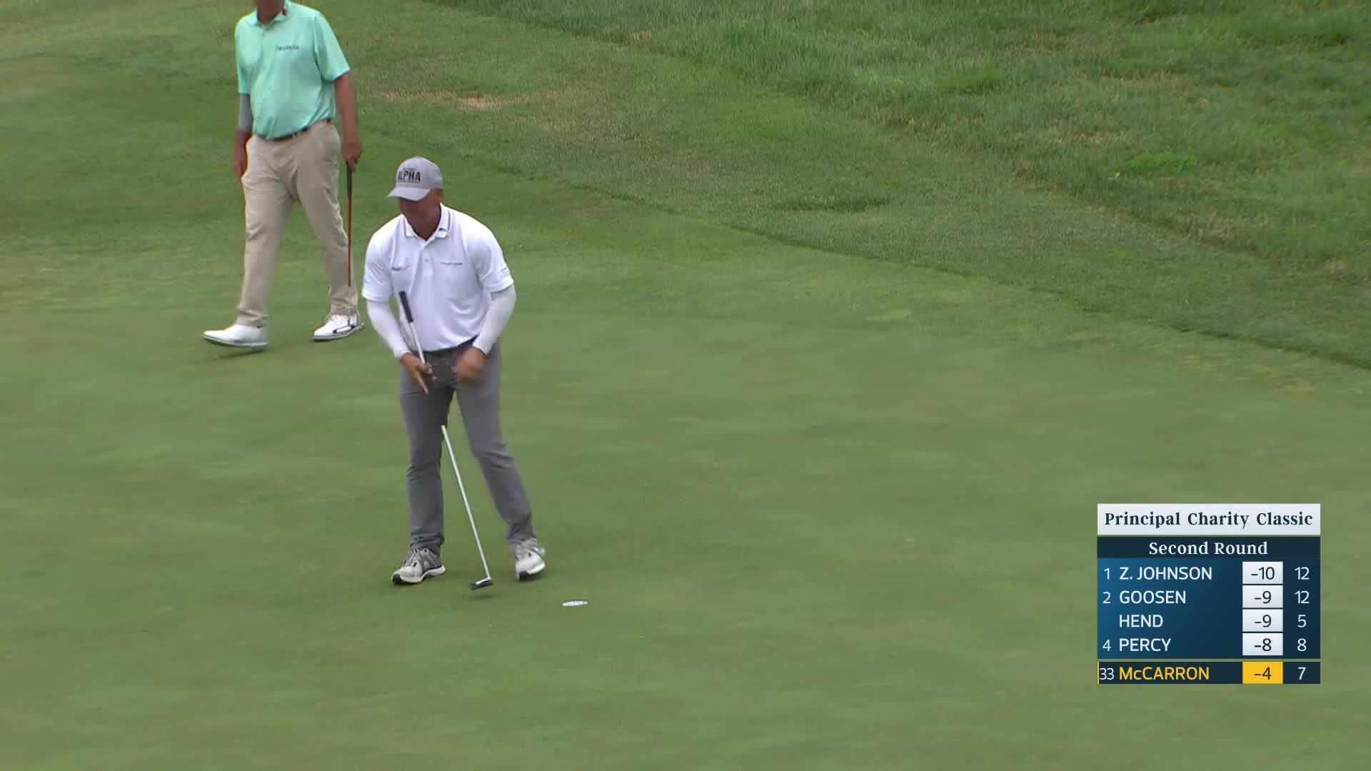 Scott McCarron makes birdie on No. 8 at Principal Charity Classic