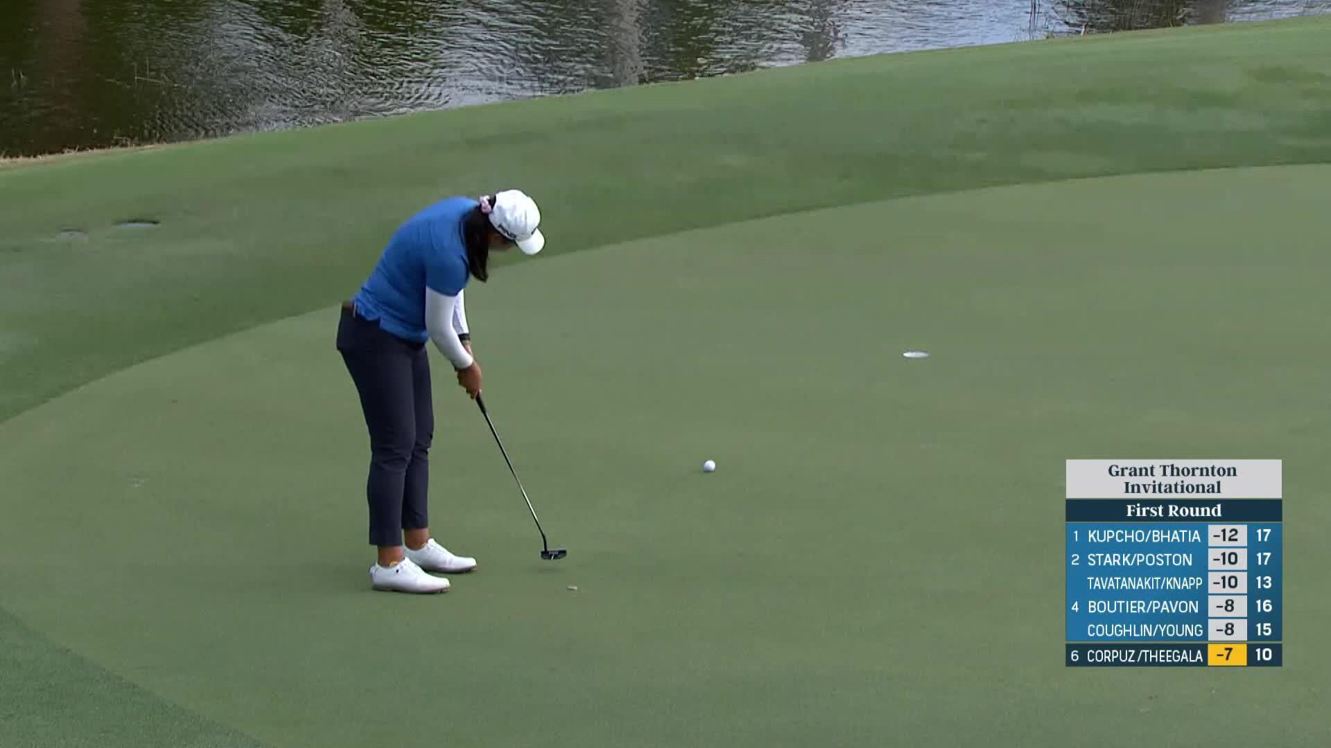 Allisen Corpuz drains birdie putt at Grant Thornton