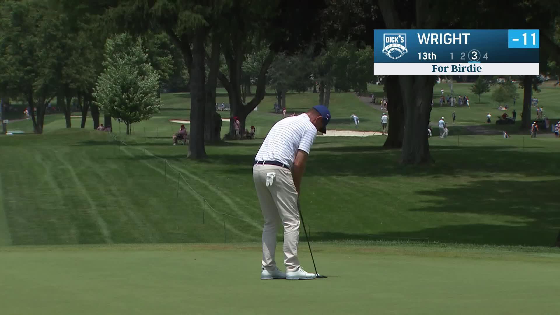 Michael Wright makes birdie on No. 13 at DICK'S Open