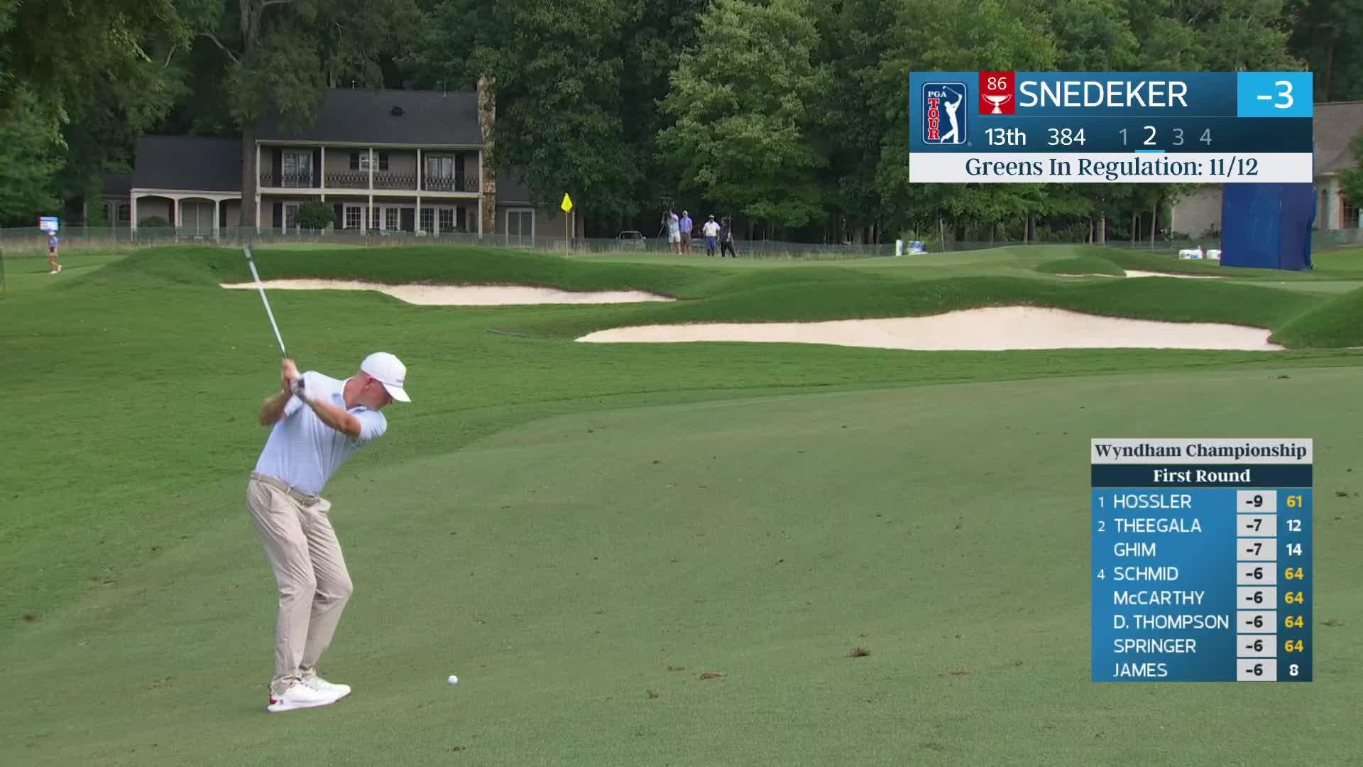 Brandt Snedeker's 98-yard approach sets up birdie on No. 13 at Wyndham