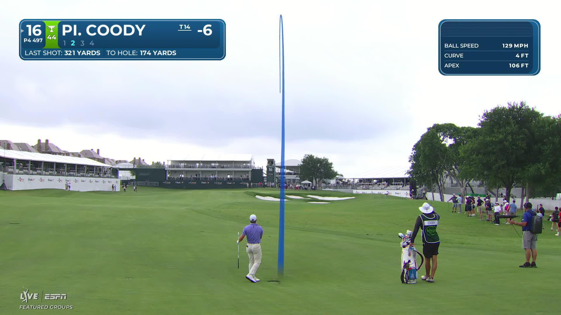 Pierceson Coody sinks 24-foot birdie putt on No. 16 at THE CJ CUP