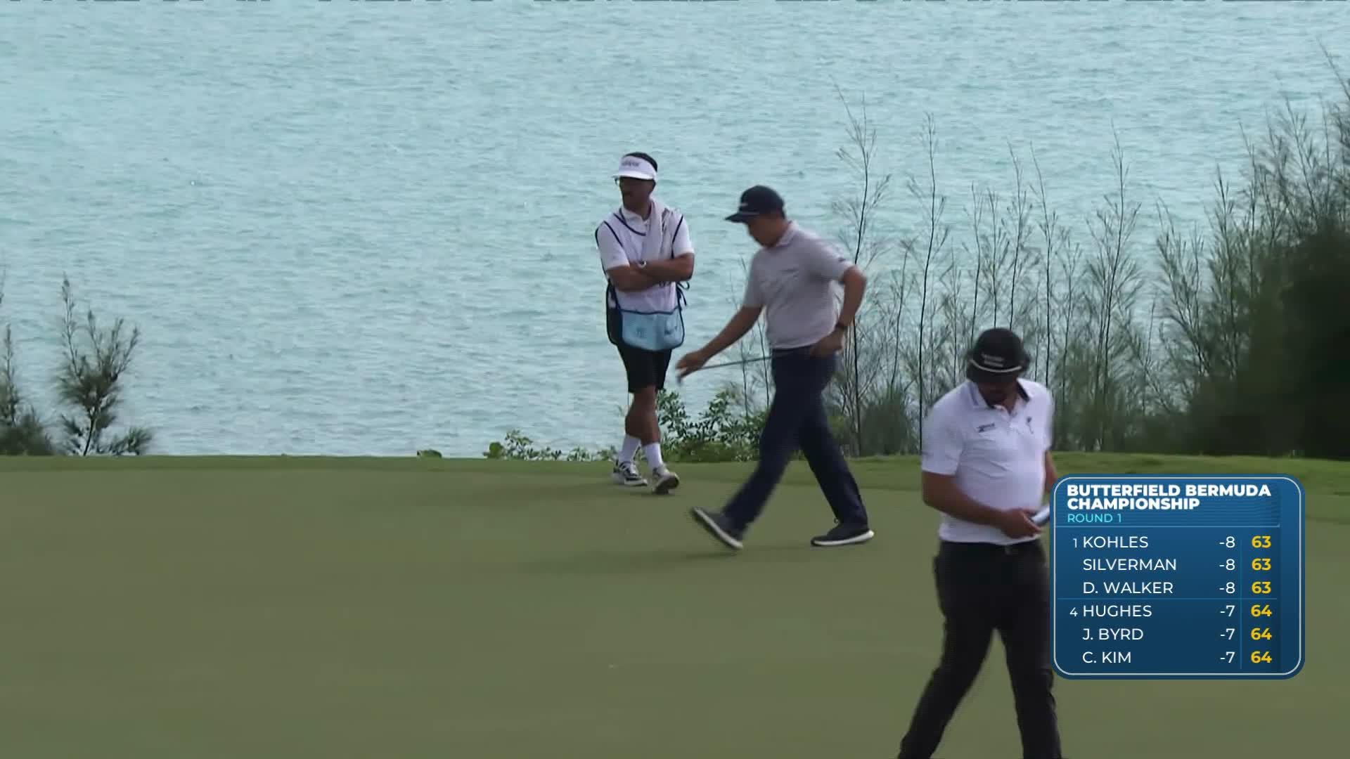 Dylan Wu holes 34-foot shot for birdie on No. 16 at Butterfield Bermuda