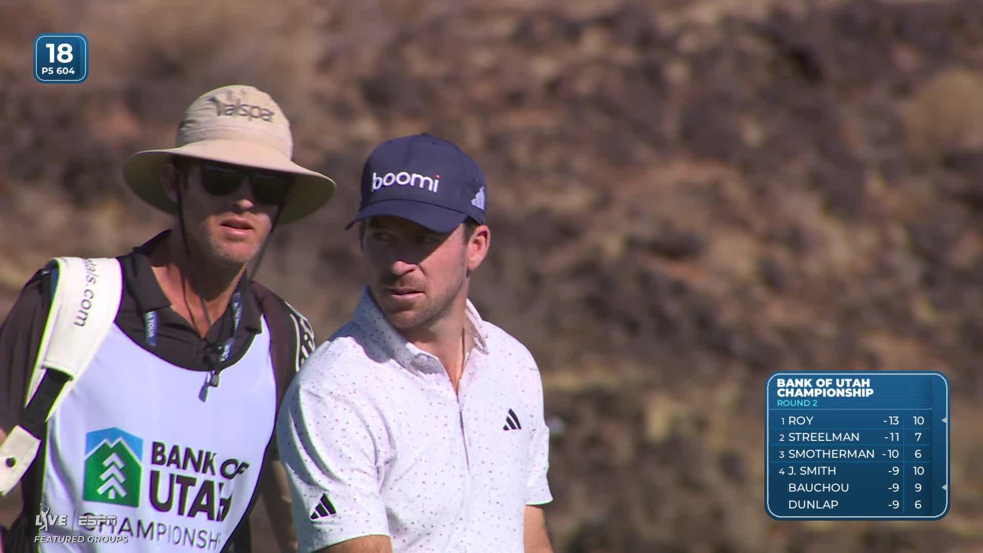 Nick Taylor reaches par-5 No. 18 in two, makes birdie at Bank of Utah