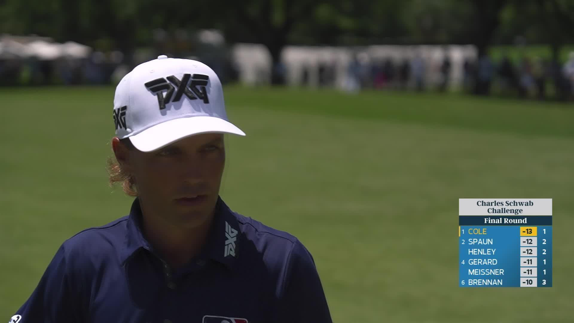 Eric Cole gets up-and-down from 69 yards for birdie on No. 2 at Charles Schwab