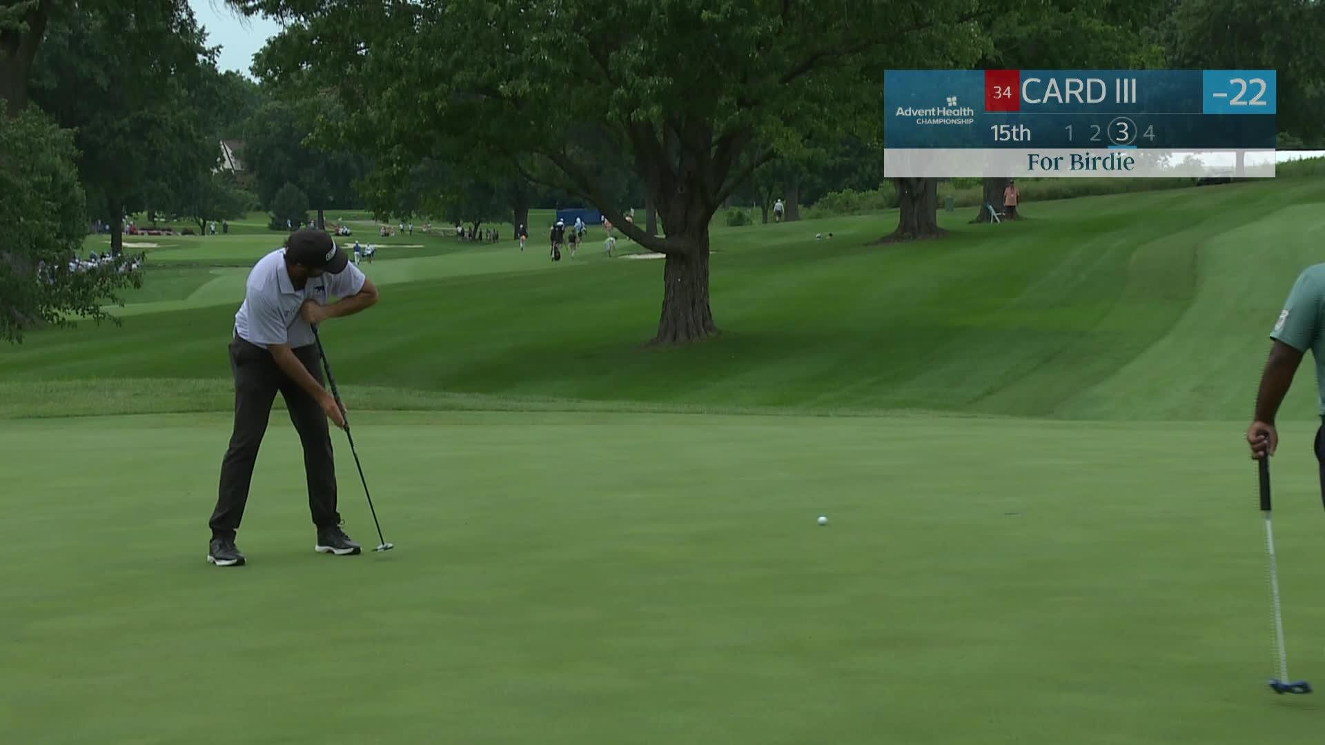 Jay Card III makes birdie on No. 15 at AdventHealth