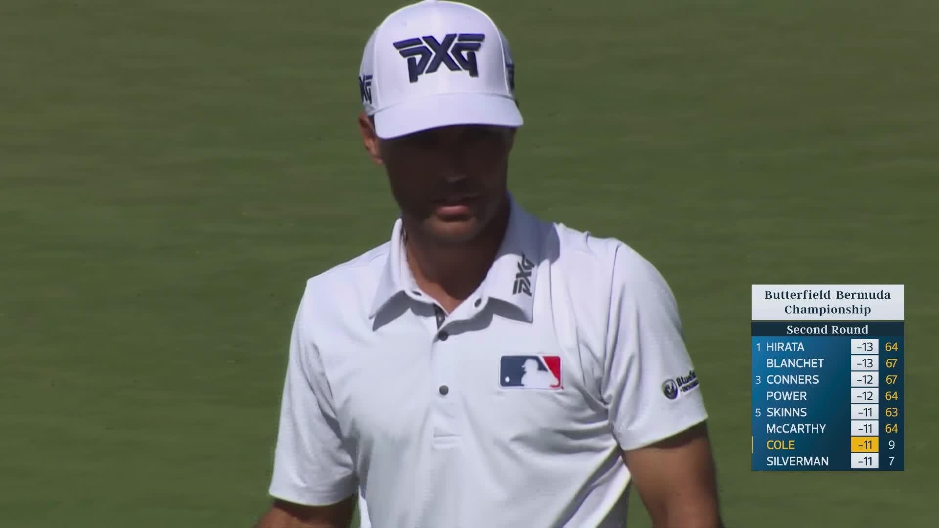 Eric Cole's 98-yard approach sets up birdie on No. 10 at Butterfield Bermuda