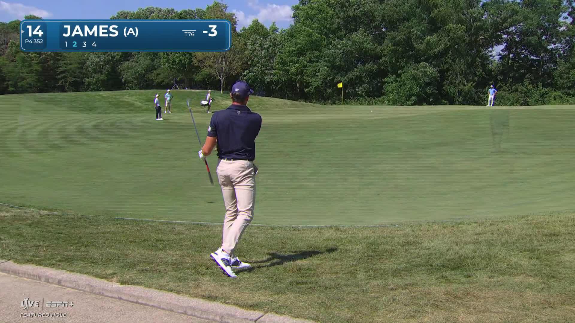 Benjamin James makes birdie on No. 14 at John Deere