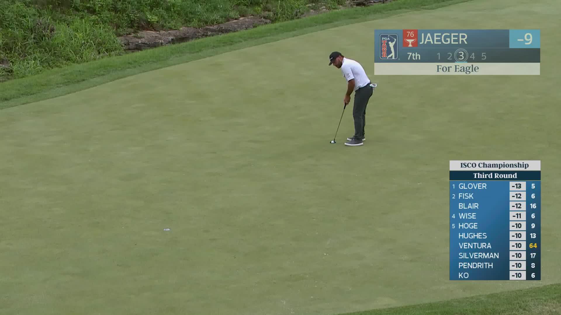 Stephan Jaeger taps in for birdie on No. 7 at ISCO Championship