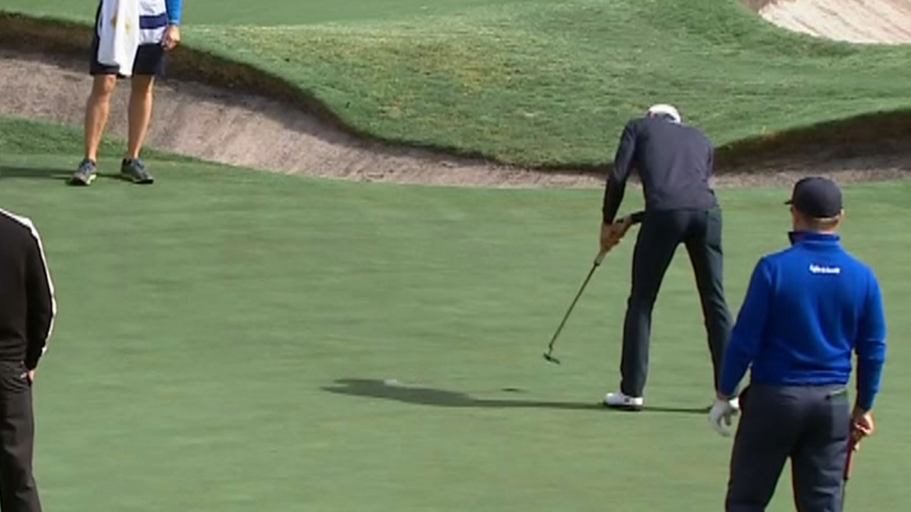 Joakim Lagergren's eagle putt at ISPS Handa