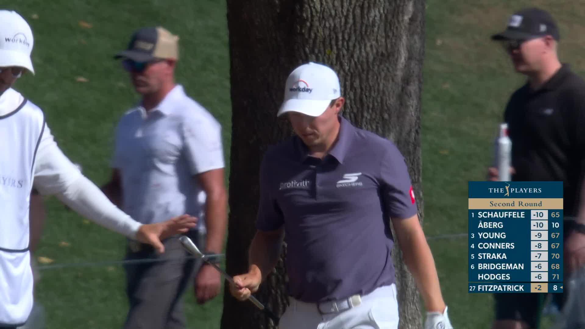 Matt Fitzpatrick hits 158-yard approach to 5 feet, sets up birdie on No. 18 at THE PLAYERS