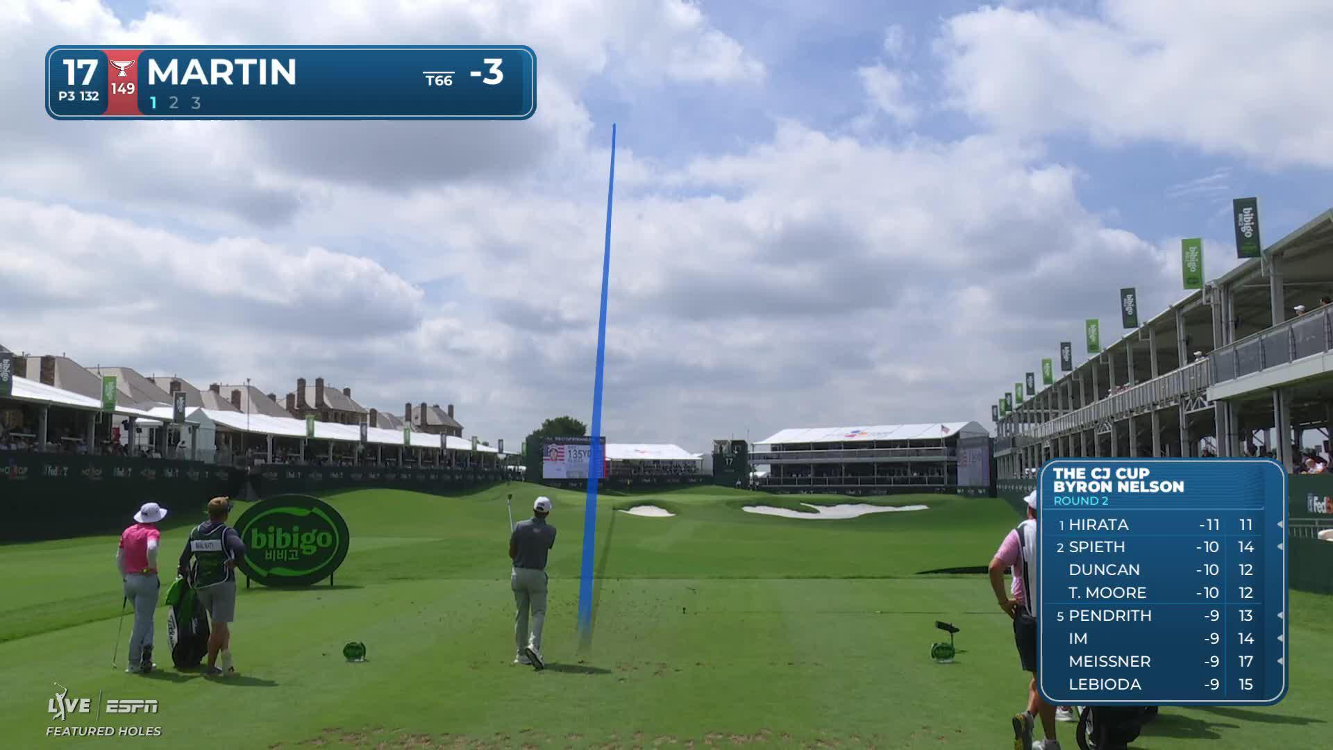 Ben Martin hits tee shot to 7 feet, sets up birdie on No. 17 at THE CJ CUP