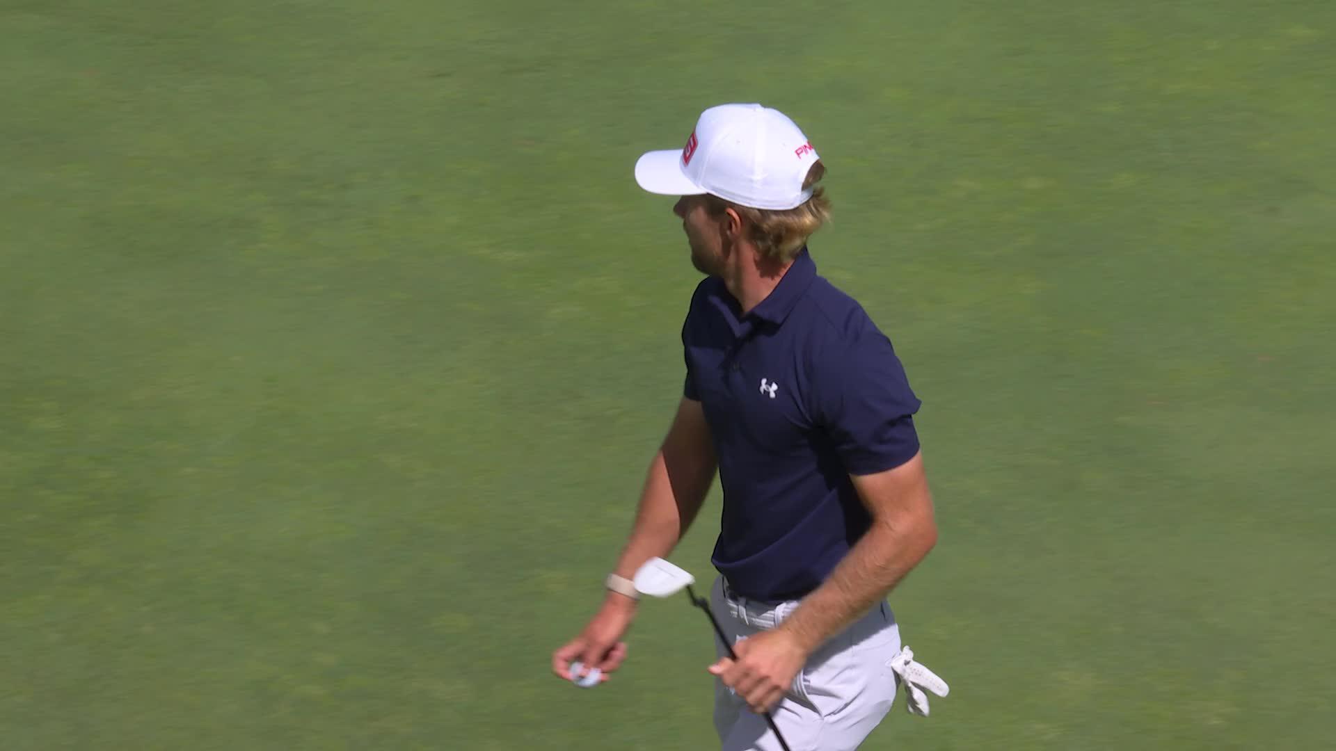 Rasmus Neergaard-Petersen sinks 20-foot birdie putt on No. 7 at RBC Canadian