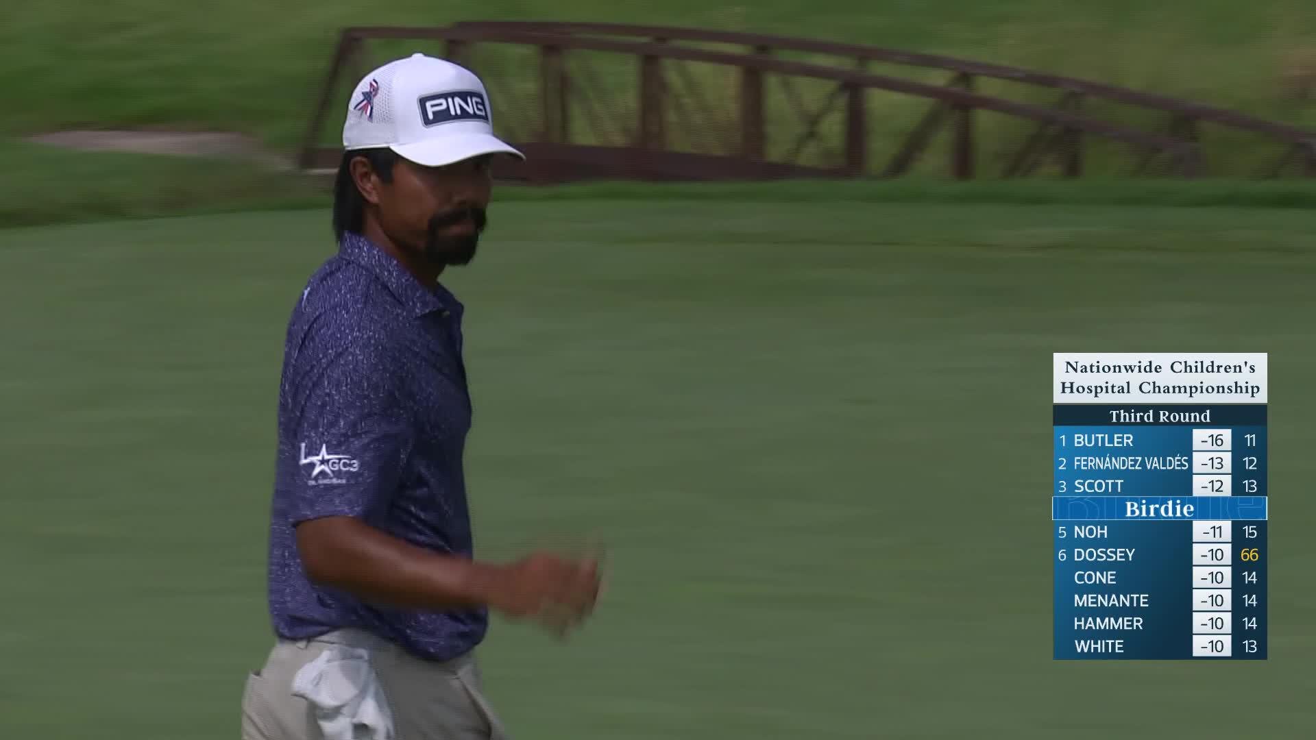 Phichaksn Maichon makes birdie on No. 12 at Nationwide Children's