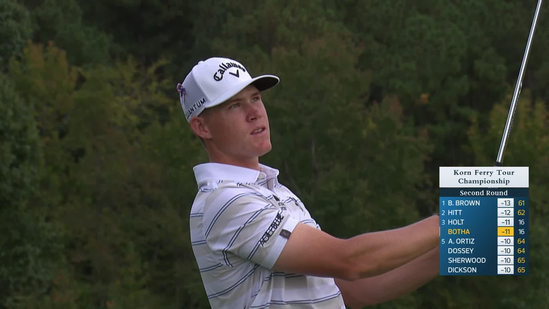 Barend Botha makes birdie on No. 17 at Korn Ferry Tour Champ