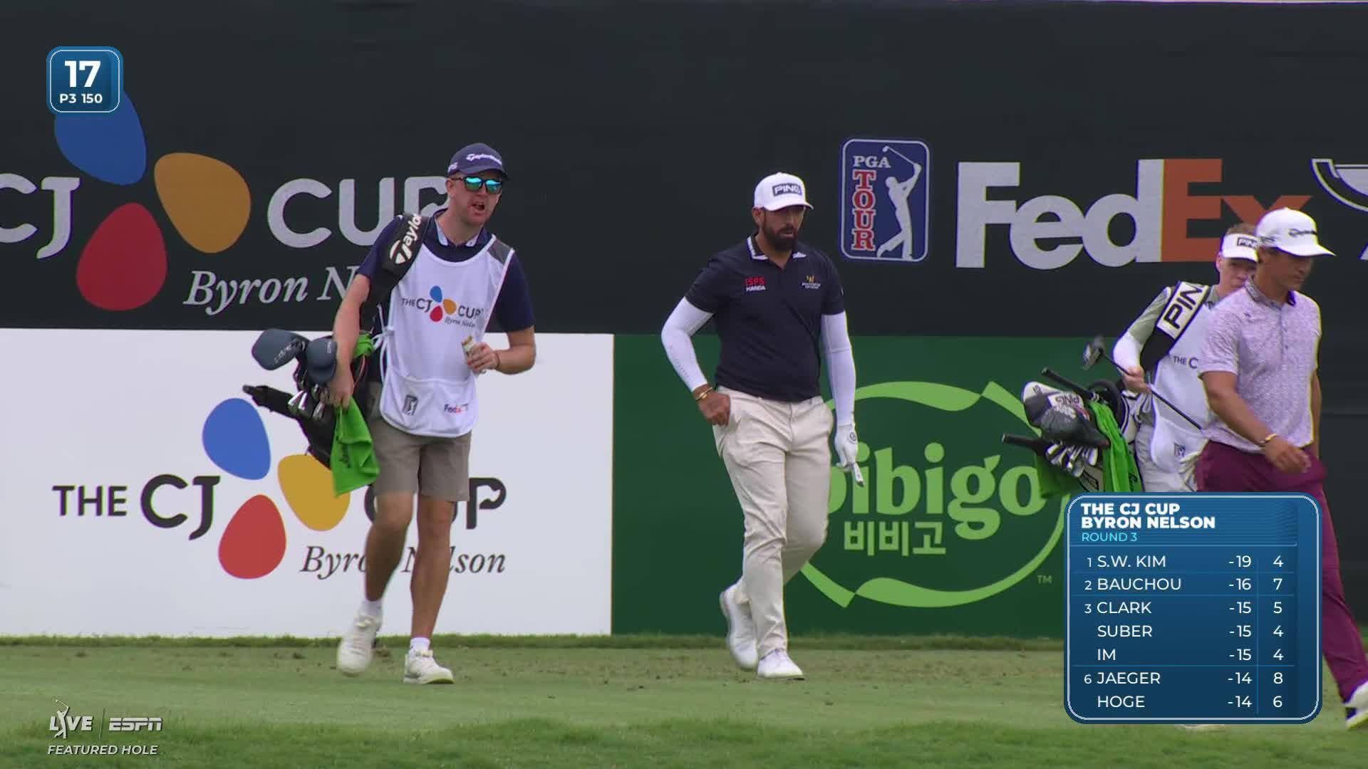 Matthieu Pavon hits tee shot to 3 feet, sets up birdie on No. 17 at THE CJ CUP