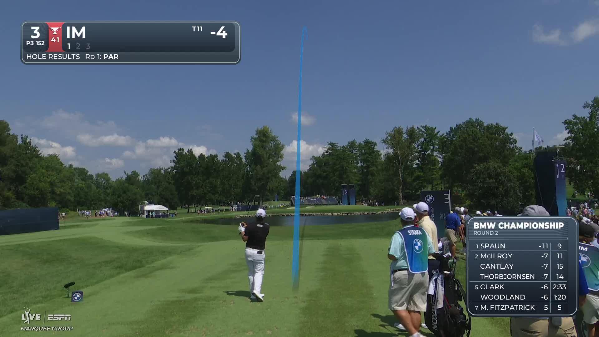 Sungjae Im hits tee shot to 7 feet, sets up birdie on No. 3 at BMW Championship