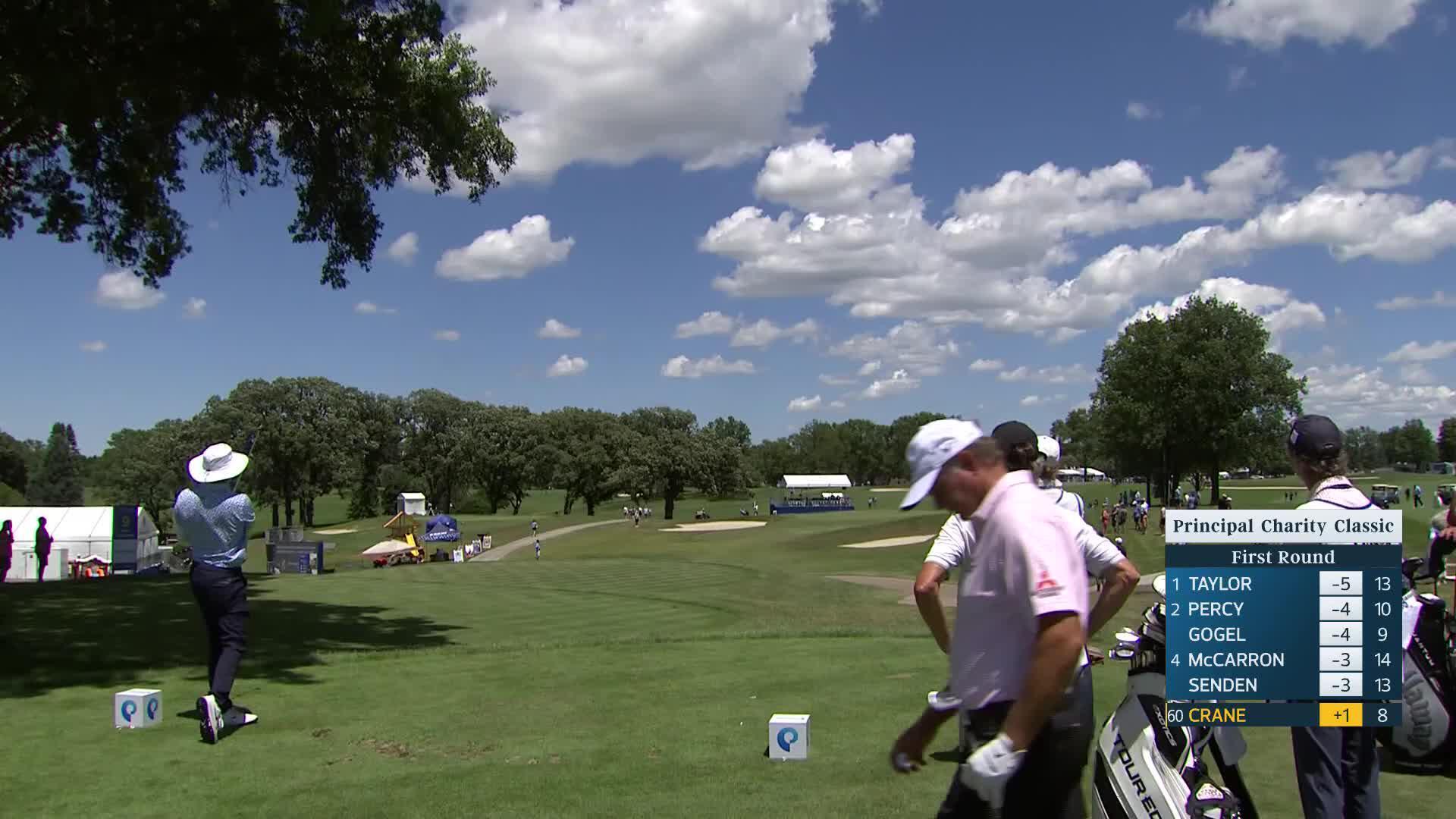 Ben Crane makes birdie on No. 9 at Principal Charity Classic