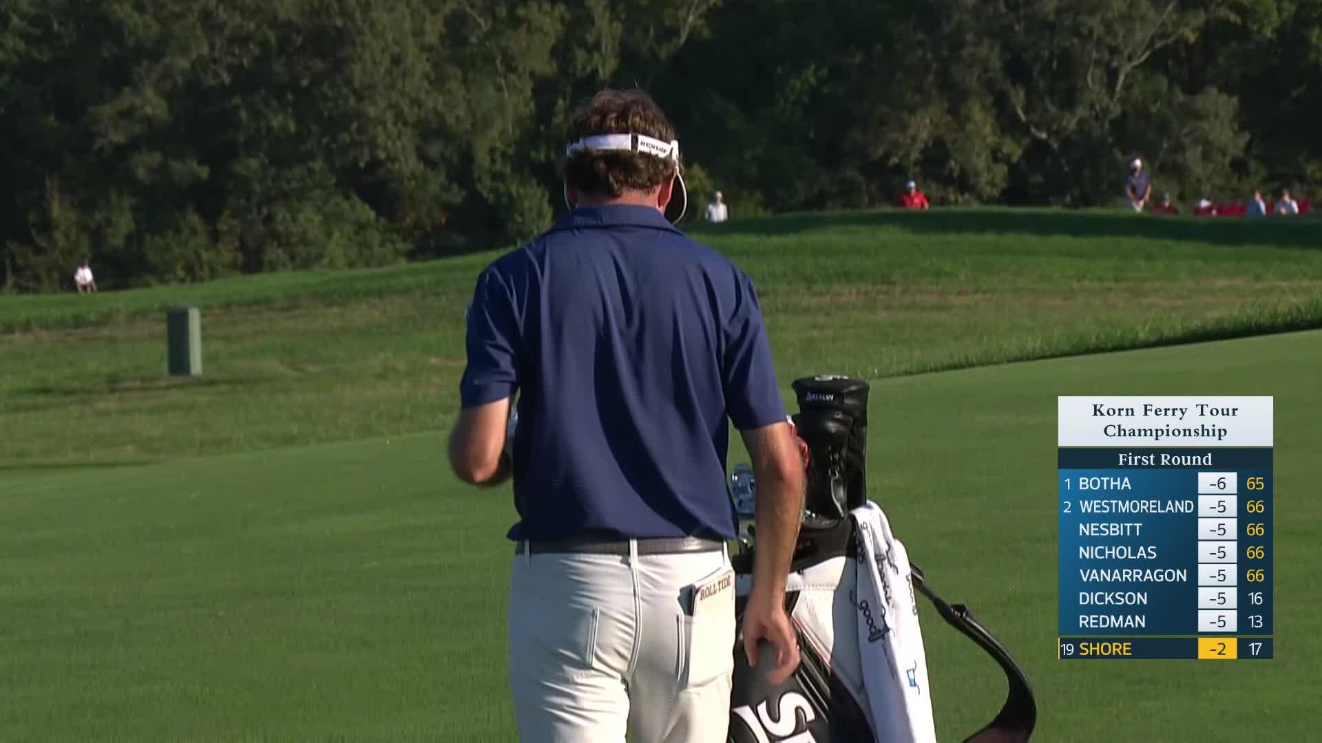 Davis Shore makes birdie on No. 18 at Korn Ferry Tour Champ