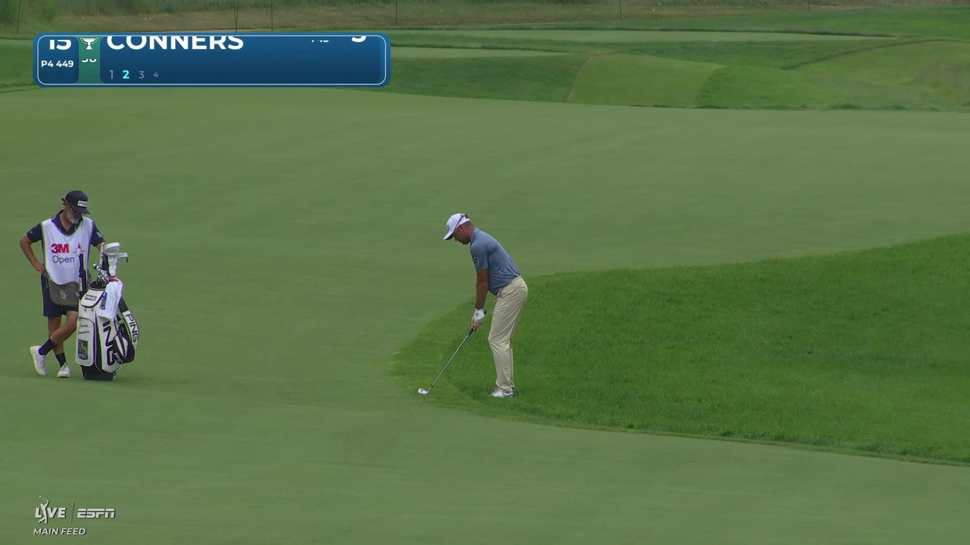 Corey Conners's 136-yard approach sets up birdie on No. 15 at 3M Open