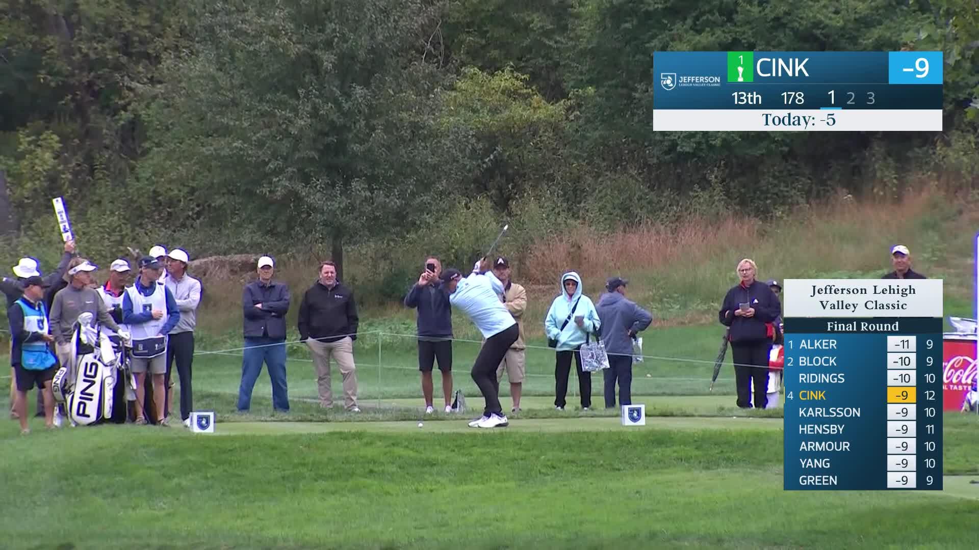 Stewart Cink makes birdie on No. 13 at Jefferson Lehigh Valley Classic