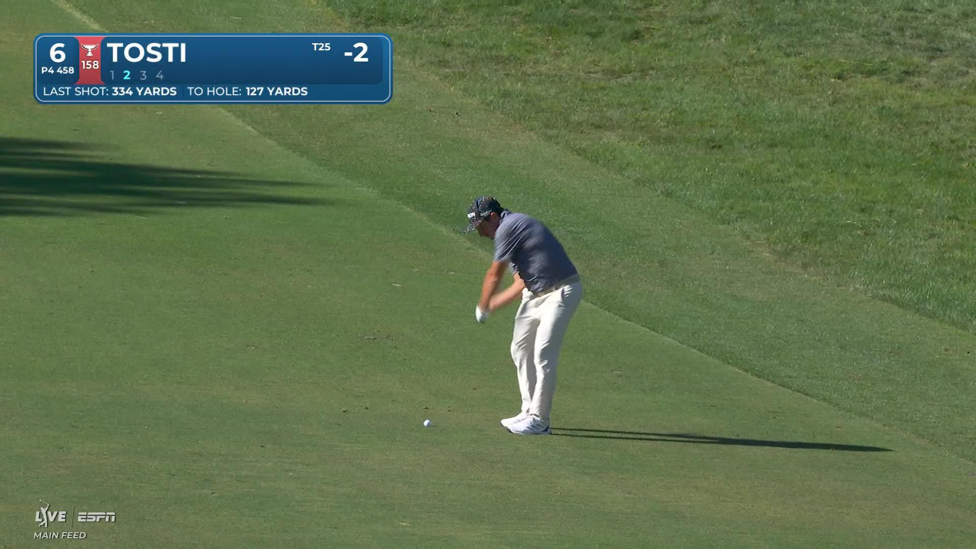 Alejandro Tosti hits 128-yard approach to 6 feet, sets up birdie on No. 6 at Valspar