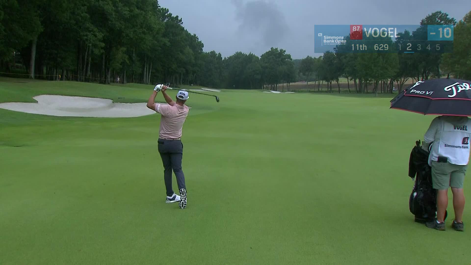 T.J. Vogel spins approach close to set up birdie at Simmons Bank Open