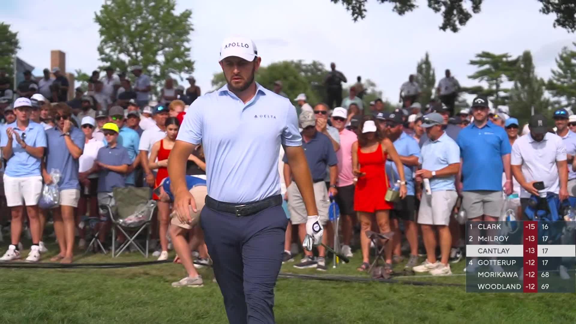 Patrick Cantlay's 185-yard approach sets up birdie on No. 18 at BMW Championship