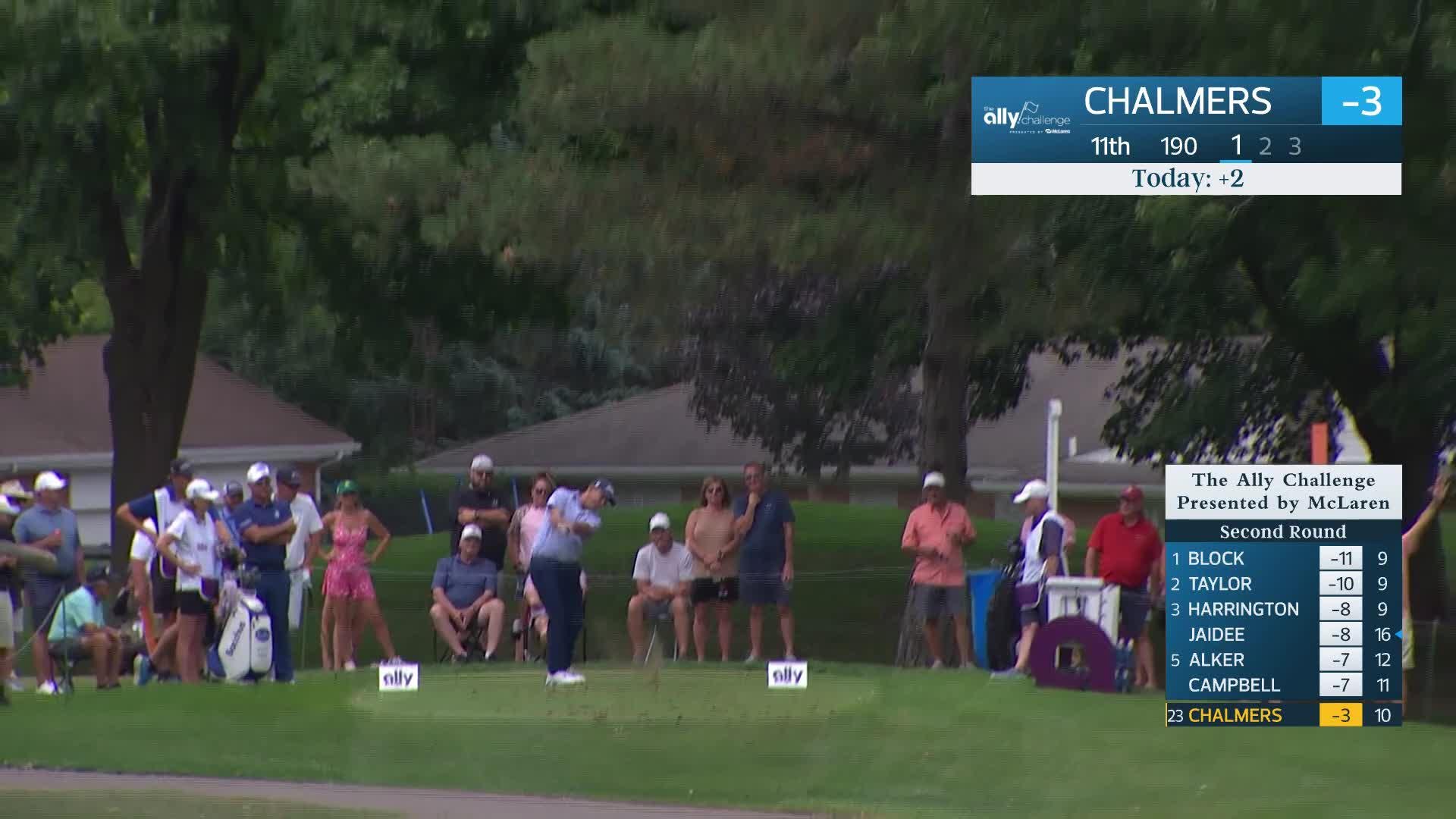 Greg Chalmers makes birdie on No. 11 at The Ally Challenge