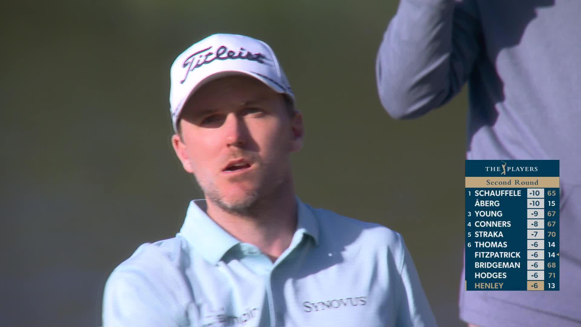 Russell Henley hits 193-yard approach to 7 feet, sets up birdie on No. 14 at THE PLAYERS