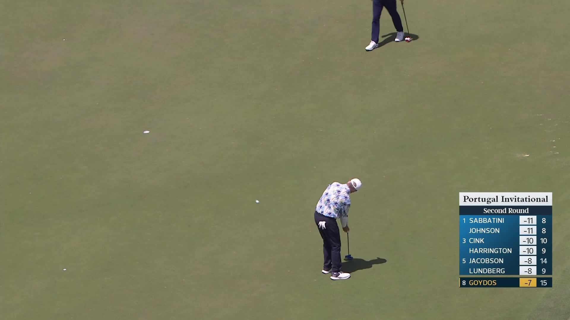 Paul Goydos makes birdie on No. 16 at Portugal Invitational