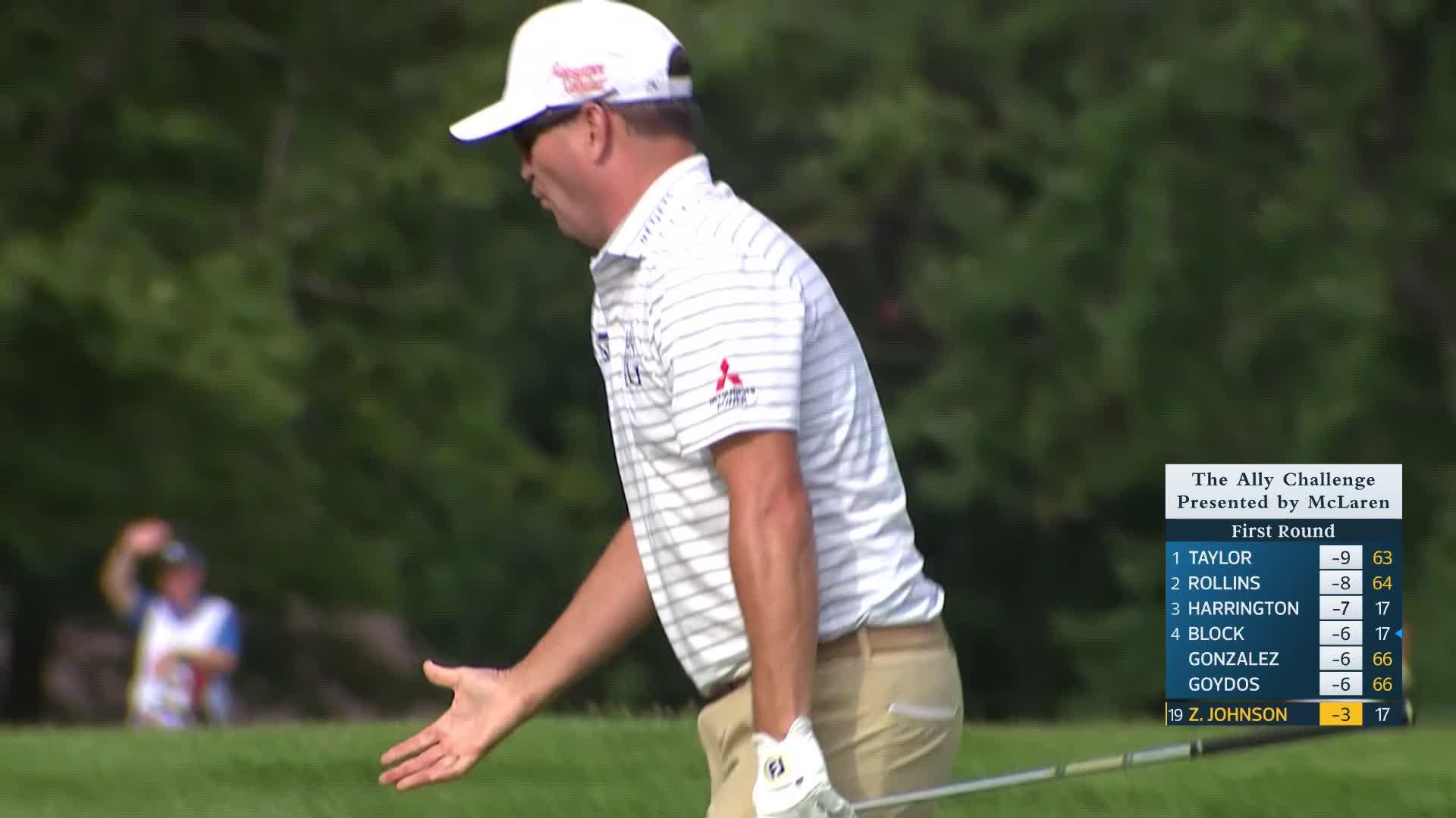 Zach Johnson makes birdie on No. 18 at The Ally Challenge