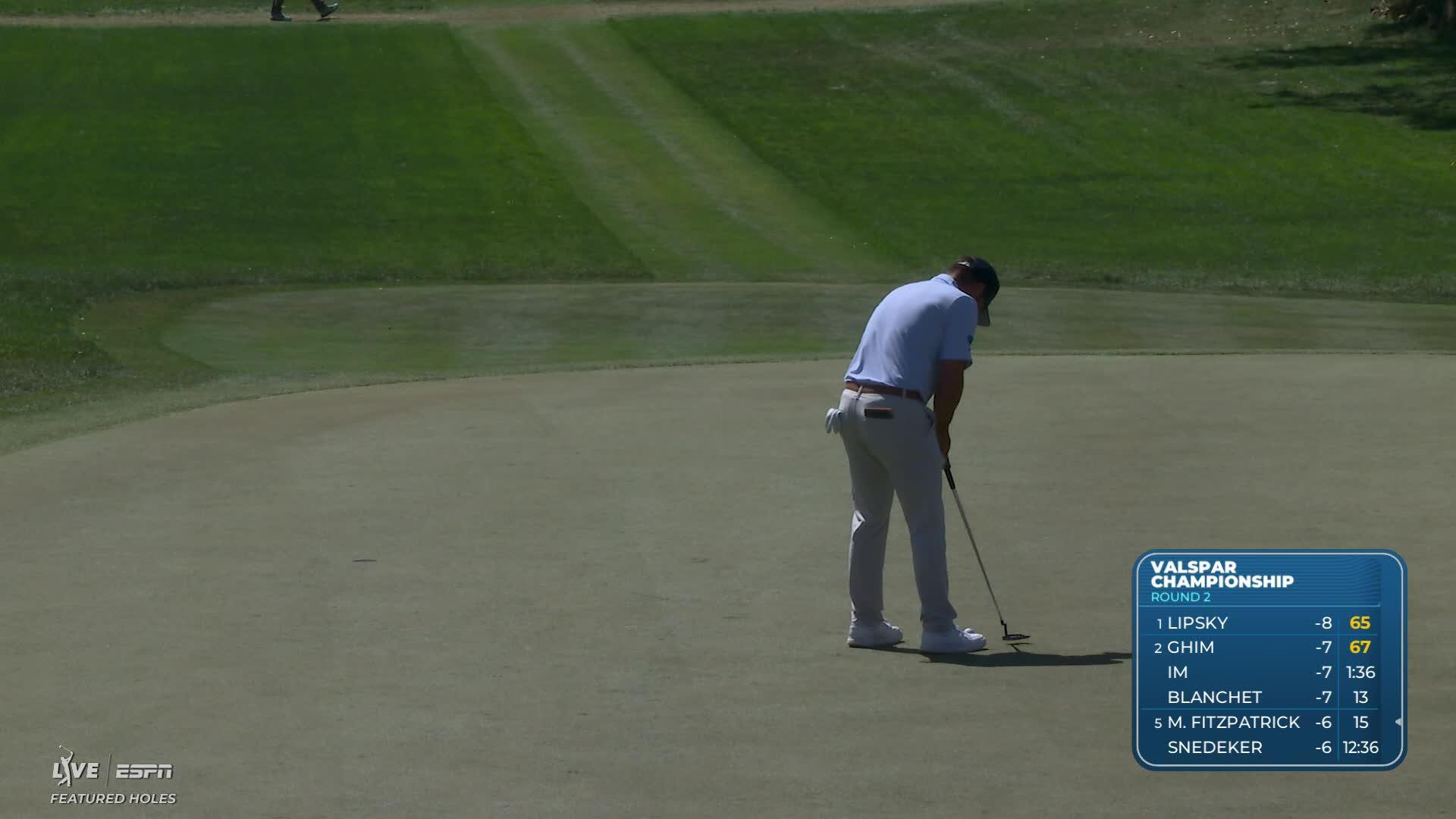 Stephan Jaeger pours in 13-foot birdie putt on No. 17 at Valspar