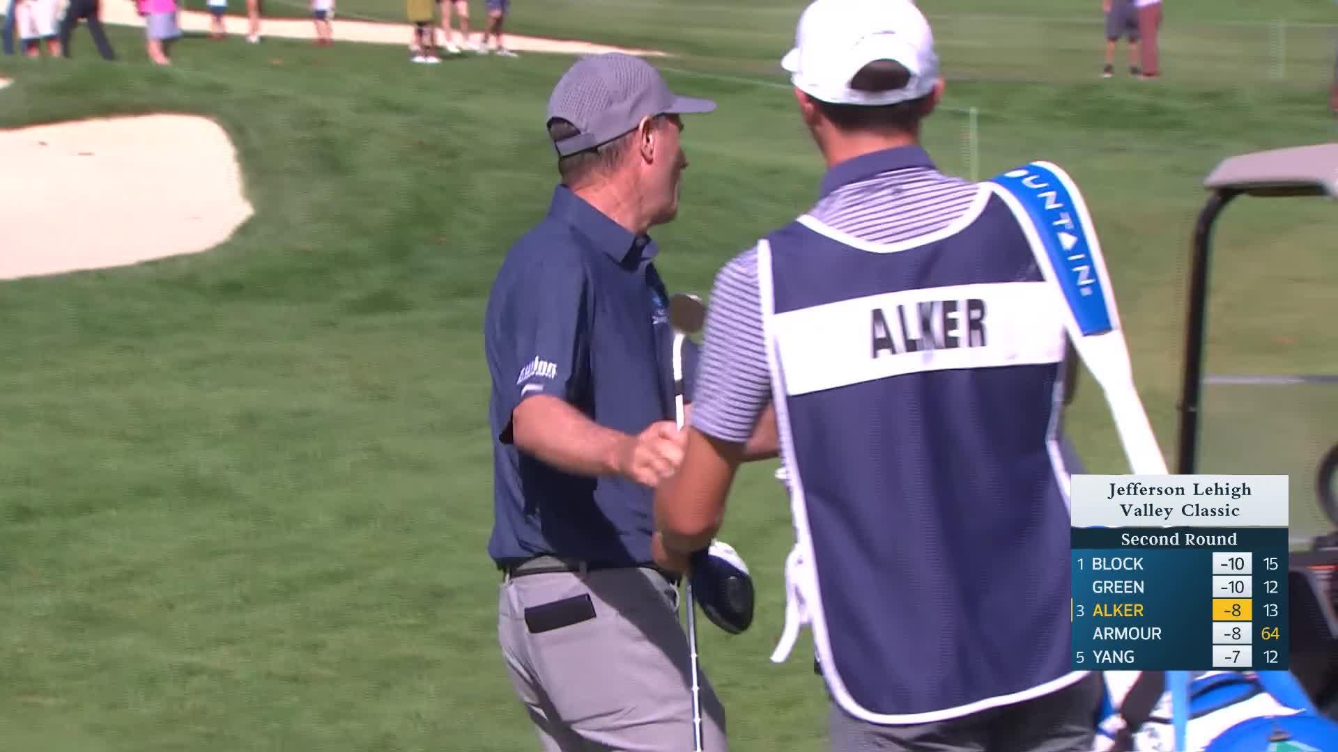 Steven Alker makes birdie on No. 14 at Jefferson Lehigh Valley Classic