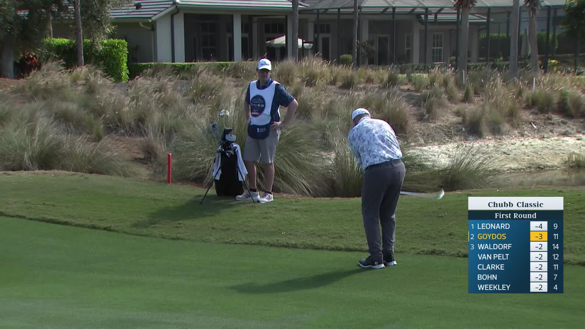 Paul Goydos makes birdie on No. 12 at Chubb Classic