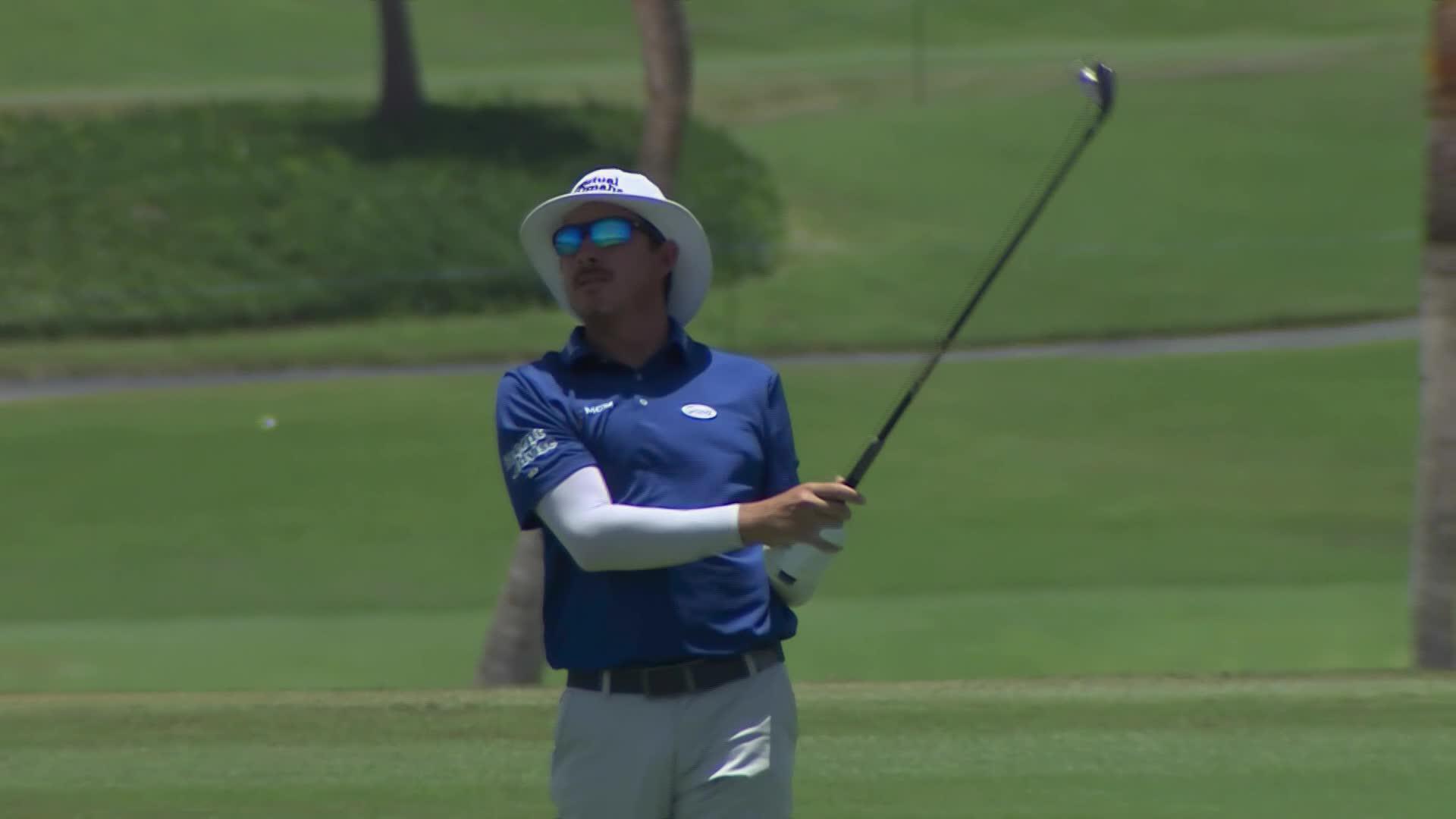 Joel Dahmen's 209-yard approach sets up birdie on No. 10 at Corales Puntacana