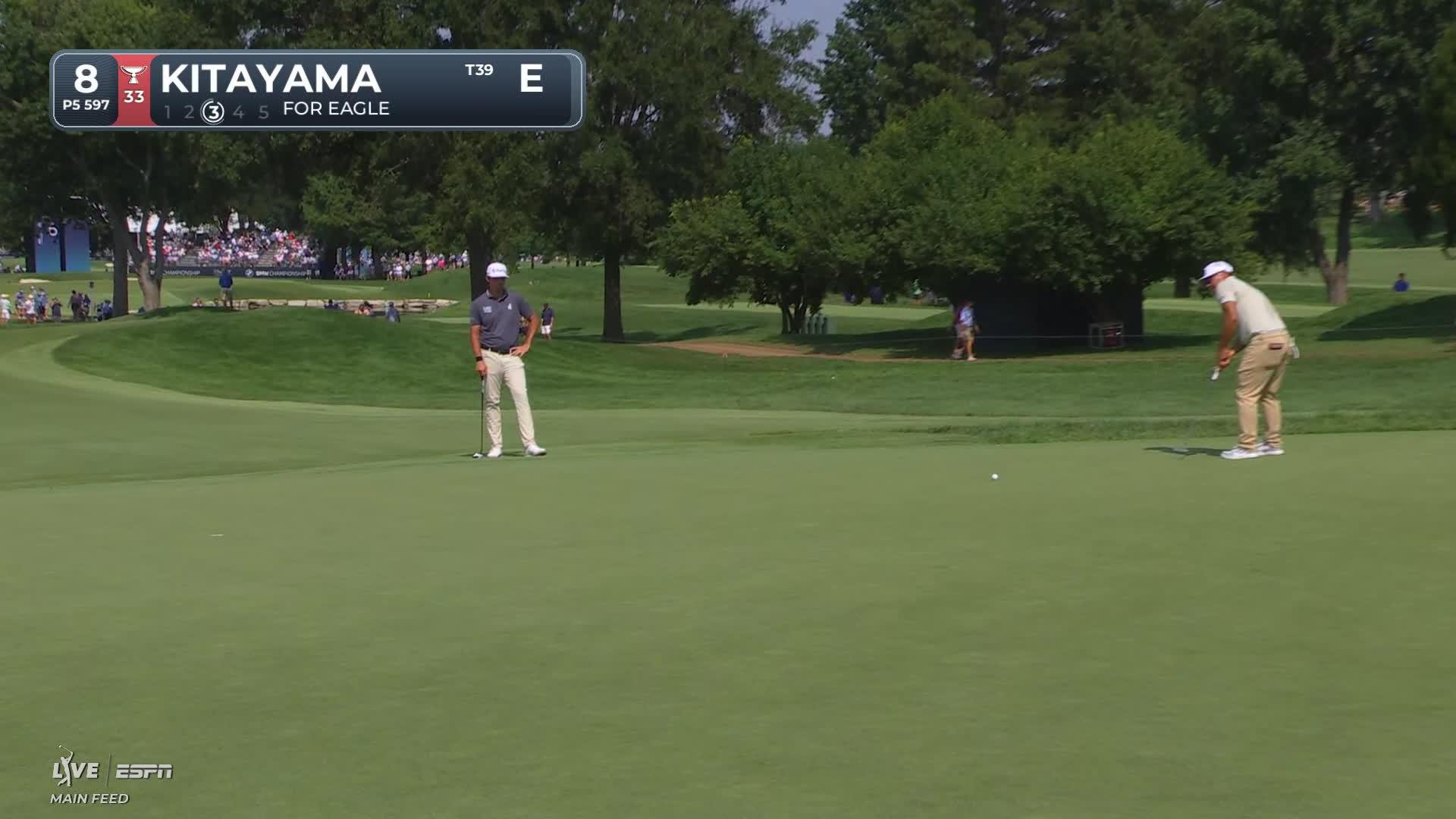 Kurt Kitayama reaches par-5 No. 8 in two, makes birdie at BMW Championship