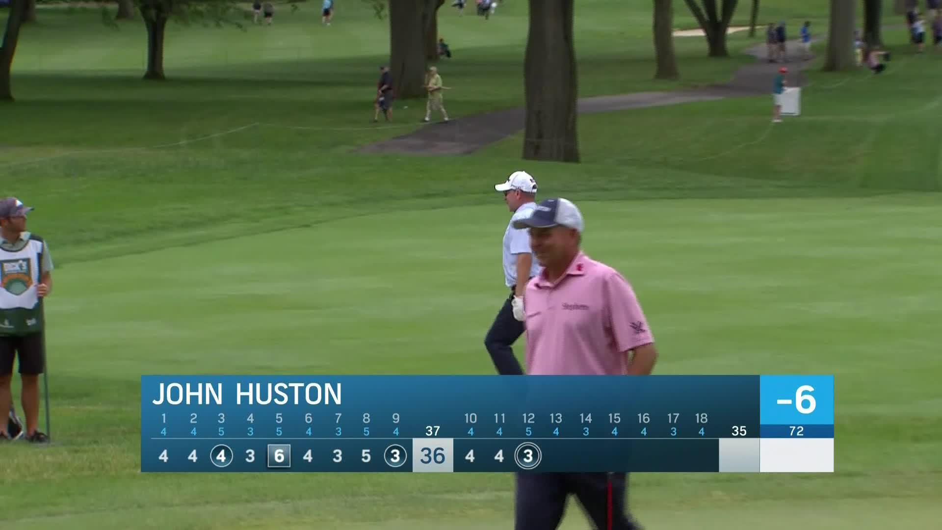 John Huston holes out for eagle on No. 12 at DICK'S