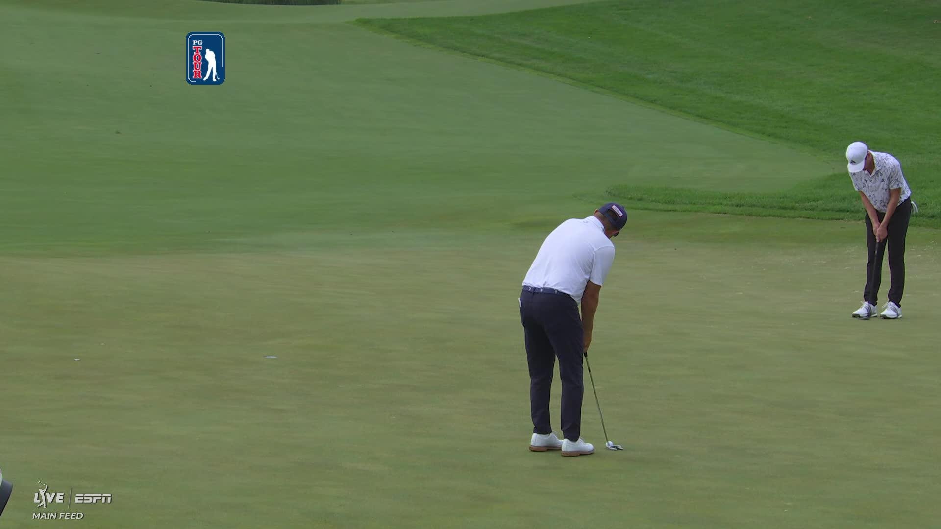 Zac Blair sinks 17-foot birdie putt on No. 12 at 3M Open