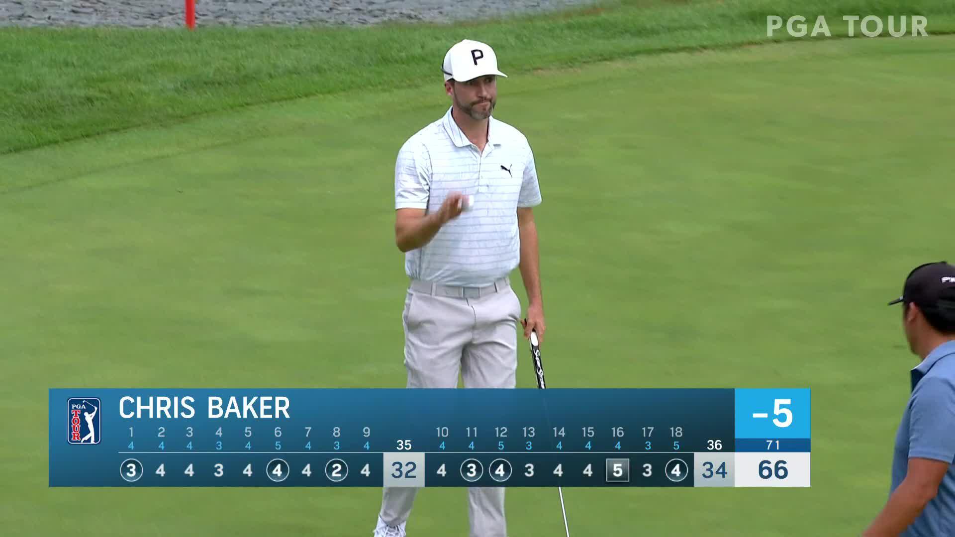 Chris Baker makes birdie on No. 18 in Round 1 at 3M Open